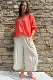 Shayle Indian Cotton Smock Shirt Watermelon